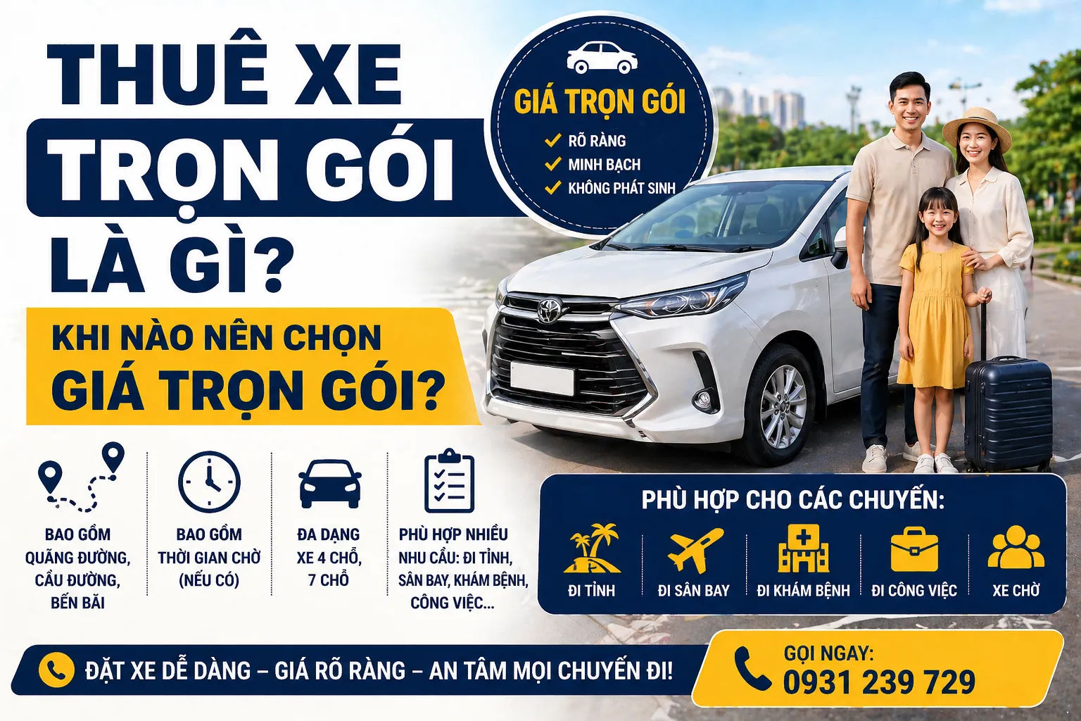 Thuê xe trọn gói là gì? Khi nào nên chọn giá trọn gói?